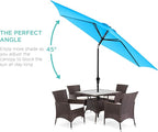 Best Choice Products 10ft Outdoor Table Compatible Steel Polyester Market Patio Umbrella w/Crank and Easy Push Button Tilt