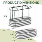 Raised Garden Bed with Sprinkler Timer and Self-Watering System, 4x2x1 ft Elevated Planter Boxes Outdoor with Mesh Cover, Galvanized Raised Beds for,Vegetables,Flowers, Backyard, Patio
