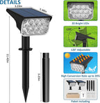 T-SUNUS Green Solar Spot Lights Outdoor Landscape Spotlights 2 Pack Dusk to Dawn Waterproof IP65 for St Patricks Day Halloween Christmas Accent Uplighting for Tree Yard Statue Graveyard Driveway Flag