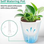 TCBWFY 4 Inch Self Watering Pots for Indoor Plants,8 Sets Self Watering Planter Pots with Visual Water Level Window and Multiple Vents,Self Watering Plant Pot for All House Plants,Flowers,Herbs