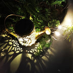 Solar Watering Can Lights, Outdoor Garden Decor,LED Waterproof String Light,Metal Vintage Fairy Tale Lamps Outside,Solar Lantern with Shepherd Hook for Lawn Yard Path (Hummingbird)