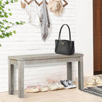 VINGLI Outdoor Wooden Bench, 40” Porch Bench Outdoor Backless Garden Bench, Small Outdoor Bench for Deck Patio Entryway (Grey, 40in)