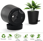 Self Watering Pots, 7/6.5/6/5.5/5/4 inch Flower Pots with Multi Mesh Drainage Holes, Small Platic Planters for Indoor Outdoor Garden Plants and Flowers (Black, 7"+6.5"+6"+5.5"+5"+4")