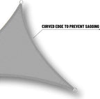 SUNNY GUARD Waterproof Sun Shade Sail 10'x20'x22.4' Charcoal Right Triangle UV Block Sunshade for Backyard Yard Deck Patio Garden Outdoor Activities and Facility(Customized)