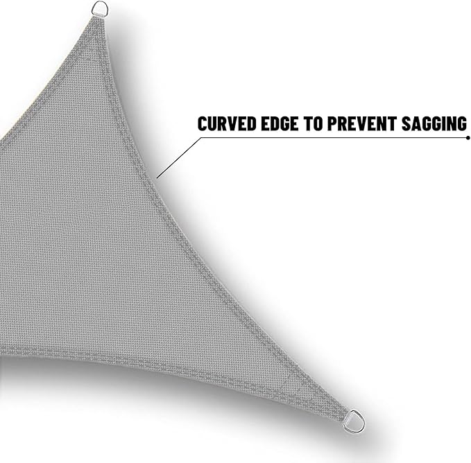 SUNNY GUARD Waterproof Sun Shade Sail 7'x8'x10.6' Charcoal Right Triangle UV Block Sunshade for Backyard Yard Deck Patio Garden Outdoor Activities and Facility(Customized)