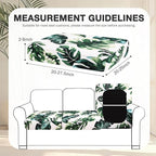 Cushion Covers for Patio Furniture, Stretch Fit, Monstera Deliciosa