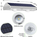 Solar Fence Lights Outdoor - 2700/4000/6000K 3 Modes, IP65 Waterproof Fence Solar Lights Outdoor, Fence Light Solar Powered for patio decor/Railing/Step and Wall - Unique Housewarming Gifts（8 Pack)