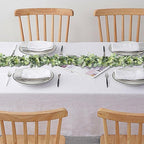 Artificial Greenery Garland, 5.9 Ft Eucalyptus and Boxwood Mix, Green