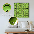 Hanging Planting Grow Bags, 36 Pockets Hanging Vertical Wall Planter Wall Mounted Grow Bag Outdoor Indoor Gardening Vertical Greening Flower Container, Planting Bags Storage Bags(1.0 m × 1.0 m, Green)