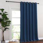 NICETOWN Blackout Curtains - Privacy Thermal Efficiency Backdrop Curtains for Bedroom Room Divider Living Room Patio Sliding Glass Door, Wide 80 x Long 144 inch, Moroccan Blue, 1 Panel