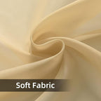 SpaceDresser Waterproof Outdoor Sheer Curtains for Patio - 2 Panels Rod Pocket Indoor Voile Sheer Curtain for Living Room,52W x 84L inch, Beige