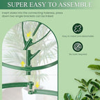 9 Pack Plant Support Stakes & Plant Cage Support Rings, Plant Stakes for Indoor Plants, Stackable Garden Flower Support for Potted Plants, Succulents, Aloe, Small Plants