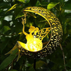 ZKLiLi Solar Lights Garden Decorations,Moon Fairy Light,Solar Statues Outdoor Decor,Warm LED Light for Pathway Lawn Patio Courtyard Gifts for Mom Grandma Women
