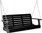 highwood Weatherly Porch Swing, 4 Feet, Black