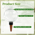 9 Pack Self Watering Globes for Indoor Plant Plastic Water Bulbs 17.5 oz Automatic Watering Planter Insert Top Fill with Slow Release Control Plants Watering Devices System, Water Spikes Stakes