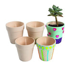 Ceramic Flowerpots, Set of 12, Kids Crafts, Crafts for Children, Flowers & Herb Garden for Kids, Ideal Mothers Day or Fathers Day Gift, Birthday or Holiday, Personalize & Individually Decorate