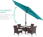 Best Choice Products 10ft Outdoor Table Compatible Steel Polyester Market Patio Umbrella w/Crank and Easy Push Button Tilt