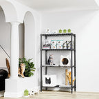 1000 lbs 4 Tier Shelf Metal Storage Shelves Shelving Wire Rack Heavy Duty Closet Organizers for Garage Kitchen Bathroom Laundry Black 13.8" D x 35.4" W x 59.5" H