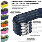 Galvanized Metal Planter Raised Garden Bed Kit for Gardening Outdoor，6x3x2ft Planter Grow Garden Box Raised Flower Bed，Long Vegetable Clearance Herb Raised Garden Beds For Container Gardening