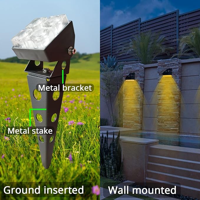 Solar Spotlights Outdoor Waterproof IP65 Landscape Spot – White, 42ft