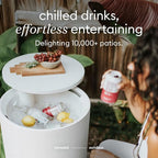Veradek Kona Cooler Side Table – 2-in-1 Outdoor Patio Side Table w/Cooler | Insulated 40L Capacity | Modern Accent Décor for Hosting, BBQ, Poolside