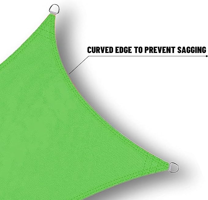 SUNNY GUARD Waterproof Sun Shade Sail 6' x 7' Lemon Green Rectangle UV Block Sunshade for Backyard Yard Deck Patio Garden Outdoor Activities and Facility(Customized)