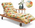Outdoor Chaise Lounge Chair Cushion 75.1 x 22.8 x 4.7 Inches 100% Waterproof Replacement Cotton Patio Pool Lounge Chair Cushion for Outdoor Furniture with Ties, Daisy