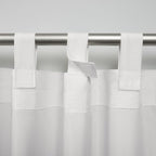 Exclusive Home Cabana Solid Indoor/Outdoor Light Filtering Hook-and-Loop Tab Top Curtain Panel Pair, 54"x84", Vanilla