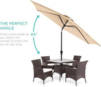 Best Choice Products 10ft Outdoor Table Compatible Steel Polyester Market Patio Umbrella w/Crank and Easy Push Button Tilt
