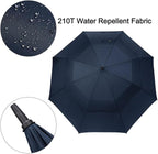 G4Free 47/54/62/68/72 Inch Automatic Open Golf Umbrella Oversize Extra Large Double Canopy Vented Windproof Waterproof Stick Umbrellas