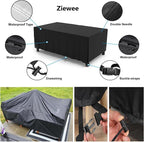 Patio Furniture Cover, Waterproof Rectangular, 120 x 40 Inch Black