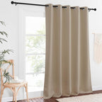 NICETOWN Blackout Curtain Drape for Bedroom - Light Reducing Thermal Insulated Solid Grommet Room Darkening Window Curtain 90 inches Long for Living Room (Taupe, 1 Piece, W66 x L90)