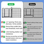ADAVIN Tall Garden Fence with Gate, 48 in 8 Panels Heavy Duty Iron Metal Animal - Image 4