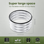 ZXZYHFTY Round Galvanized Raised Garden Bed kit,Silver Outdoor Garden Raised Planter Box, Round Large Metal Raised Garden Beds for Vegetable 2 * 2 * 1ft 1 Pack