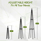 Obelisk Trellis for Climbing Plants Outdoor,4.0 Ft Garden Trellis for Potted Plants, Metal Trellis with Anti-Rust Coated for Potted Plants Indoor, Plant Support for Vegetables, Vines