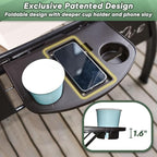 3 Seat Outdoor Porch Patio Swing with Stand 800lbs 2-in-1 Convertible Swing Bed with Adjustable Canopy & Removable Cushion for Yard Garden Deck (Green, Square Tube)
