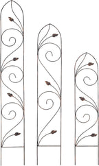 Arcadia Garden Products TR04 Autumn Leaf Trellis, 4' x 10", Bronze