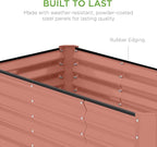 Best Choice Products 4x2x2ft Outdoor Metal Raised Garden Bed, Deep Root Box Planter for Vegetables, Flowers, Herbs, 119 Gallon Capacity, 100% Non Toxic Materials - Terracotta