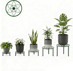 5 Pack Potted Plant Holder for Garden Home 5-Pack Metal Plant Stand Indoor Outdoor Rustproof Iron Corner Flower Pot Stand Holder for Homme Garden