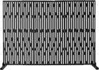 Oakland Living 6 ft. X 4 ft. Black Freestanding Metal Privacy Screen Room Divider