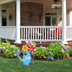 hogardeck Garden Decor for Outside, Metal Watering Can Decorative Garden Stakes with Flowers, Yard Art Welcome Spring Signs for Outdoor Lawn Backyard Porch Patio Garden Decorations