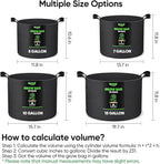 Grow Bags for Potato 5-Gallon: 10 Pack Black 350G Heavy Duty Thickened Fabric Pots with Handles & Labels - Nonwoven Gardening Containers for Growing Plants Vegetable Fruit Tomato Flowers Herbs