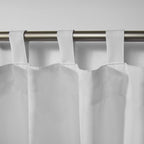 Exclusive Home Cabana Solid Indoor/Outdoor Light Filtering Hook-and-Loop Tab Top Curtain Panel, 54"x96", Winter White, Set of 2