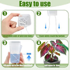 LemonRoad 20 Pack 2.5" Small Self Watering Pots for Indoor Plants with 20 Plant Label Mini Clear Plastic Planters with Water Level and Drainage Holes for Propagation, Succulents, and African Violet