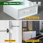 White Metal Planter Box 30" x 12" x 24" for Outdoor Plants Galvanized Steel Outdoor Planter Spliced Rectangular Flower Box with Partitions for Outside,Indoor,Garden (White, 30 * 12 * 24)