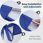 Universal Waterproof Pergola Canopy Shade Cover Replacement - 17'x6.8' Outdoor Sun Shades Canopy Top for Patio Gazebo Deck Balcony Porch, Cover Only (Blue)