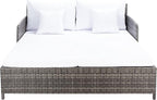 Safavieh Outdoor Collection Cadeo Grey Brown/White Cushion Daybed PAT7500C