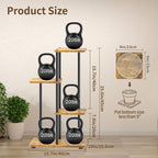 LASZOLA Black 3 Tiered Wood Plant Stand Indoor for Larger Heavy Duty Planter, Sturdy Multi Level Vertical Flowers Racks for Narrow Inside Floor, Decorate Shelving for Hold House Tree, Space Saving