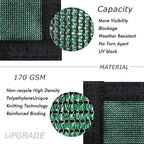 UPGRADE Privacy Fence Screen 3'x45' Dark Green Outdoor 90% Visibility Blockage 170 GSM Mesh Shade Cover Panels for Backyard,Balcony,Home Decoration with Zip Ties,Customized Avaliable