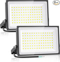 Onforu 120W LED Flood Light Outdoor, 12000LM Security Lights, IP66 Waterproof Outdoor LED Lights, 6500K Daylight White Floodlight for Garage Yard Garden Stadium Playground Arena(2 Pack)